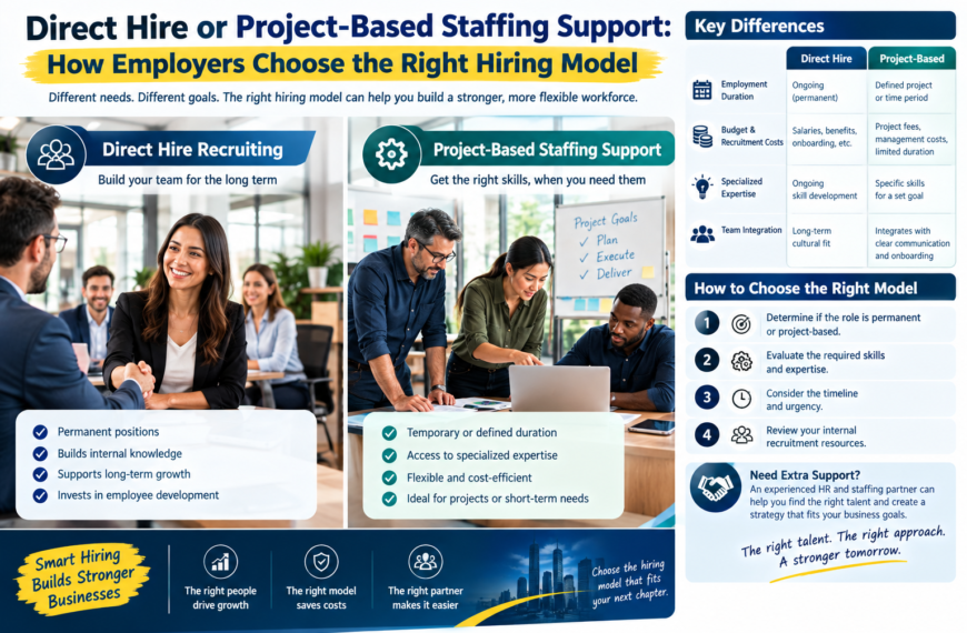 Direct Hire or Project-Based Staffing Support: How Employers Choose the Right Hiring Model